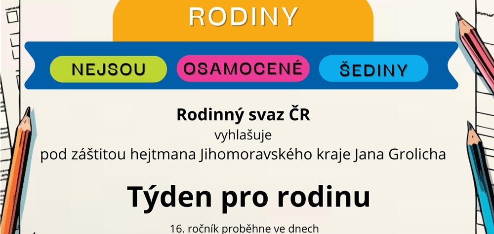 Štěstí rodiny nejsou osamocené šediny. Startuje 16. ročník Týdne pro rodinu