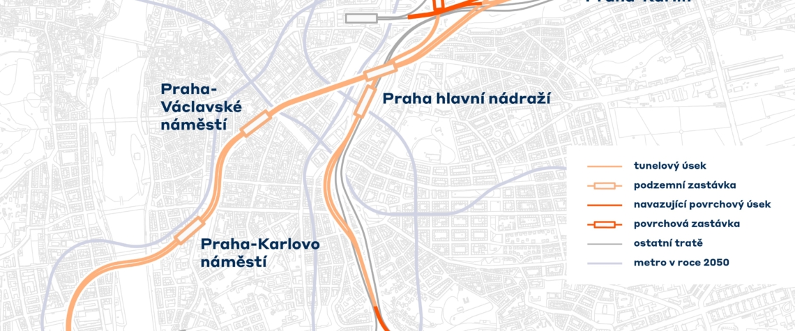 Praha: Pod hlavním nádražím vznikne nová dvoupatrová stanice