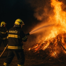 Hasiči letos kvůli čarodějnicím vyjížděli k 31 požárům