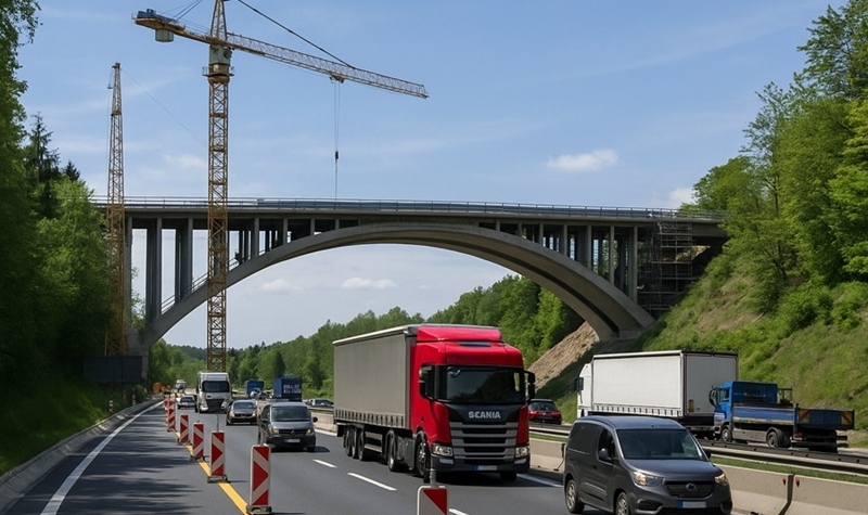 Provoz na D1 omezuje rekonstrukce mostu Šmejkalka